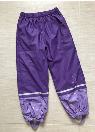 Водонепроницаемые штаны брюки дождь, грязепруф, на флисе lupilu. 122-128 в идеале