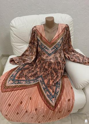 Розкішна сатинова сукня пліссе waikiki m4 фото