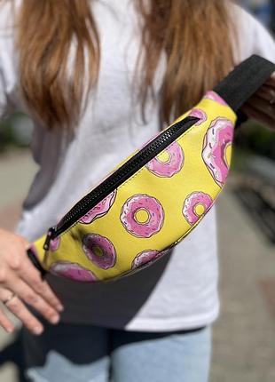 Поясна сумка пончики, бананка, містка, універсальна.