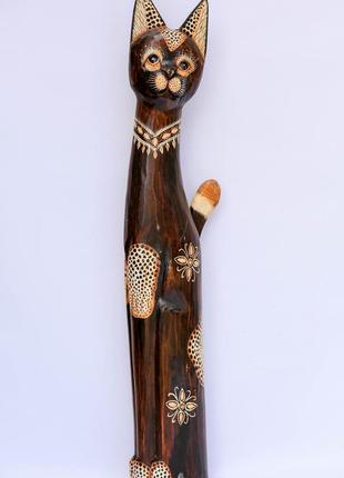 Статуэтка кошка напольная расписная с хвостом лео,высота 1м