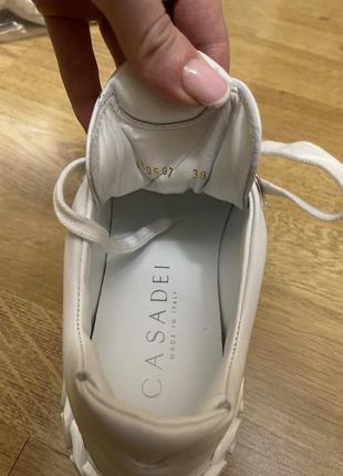 Нові білі кросівки, кеди casadei оригінал шкіра4 фото