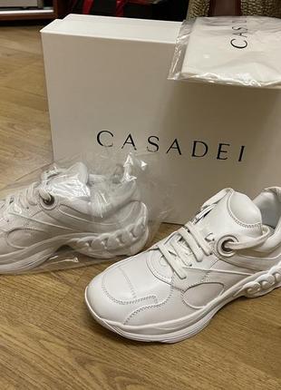 Нові білі кросівки, кеди casadei оригінал шкіра1 фото