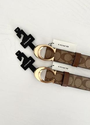 Женский кожаный ремень coach пояс коуч коач подарок жене подарок девушке