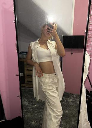 Подовжена сорочка без рукавів zara