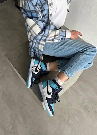 Nike air jordan 1 retro high patent blue 2 женские кроссовки найк аир джордан7 фото