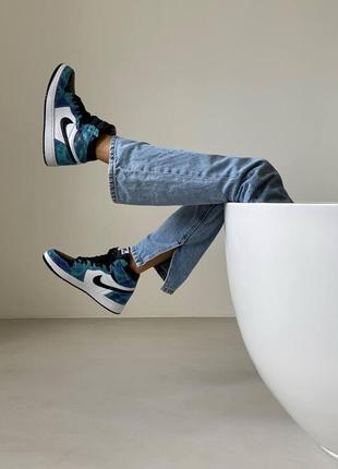 Кроссовки мужские nike air jordan 1 retro high tie-dye / найк аир джордан6 фото