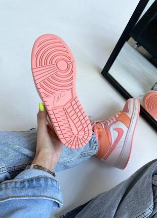 Nike air jordan 1 retro rose orange женские кроссовки найк аир джордан8 фото