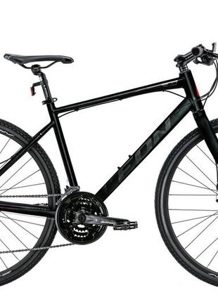 Велосипед 28" leon hd-80 dd 2022 (чорно-білий з червоним)1 фото