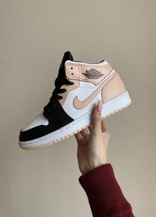 Nike air jordan 1 retro high patent pink toe 3 жіночі кросівки найк аїр джордан