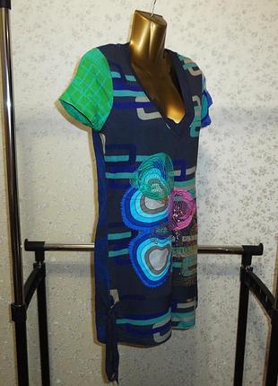 Футболка desigual р. s xs яскрава кольорова2 фото