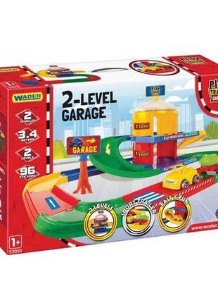 Ігровий набір wader play tracks garage гараж 2 поверхи, від 1 року (53010)