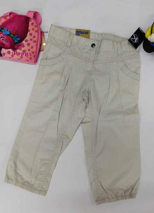 Летние хлопковые брюки для девочки kiabi рост 128 см