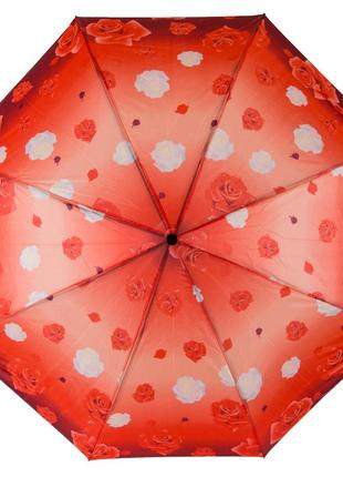 Женский зонт полуавтомат три сложения