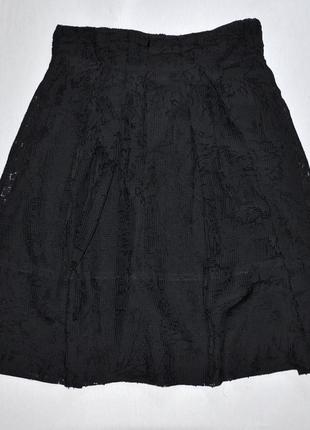 Черная шелковая юбка5 фото