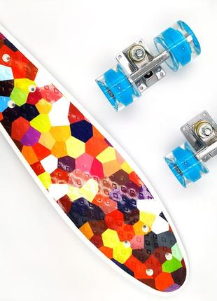 Пенни борд со светящимися колесами best board мозаика
