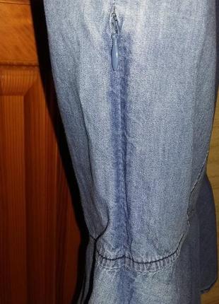 Стильная блузка с баской из облегчённого джинса lindex швеция3 фото