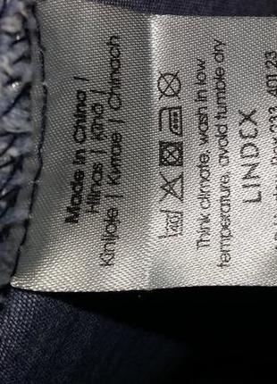 Стильная блузка с баской из облегчённого джинса lindex швеция5 фото