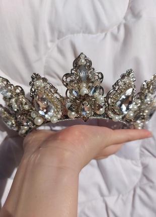 Весільна корона , діадема ,сережки