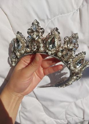 Весільна корона , діадема ,сережки