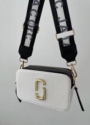 Сумка marc jacobs the snapshot white/black