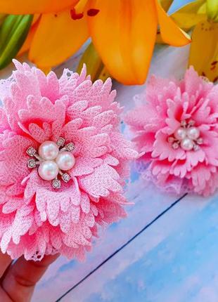 Рожеві бантики квіточки рожеві бантмки - квіти2 фото