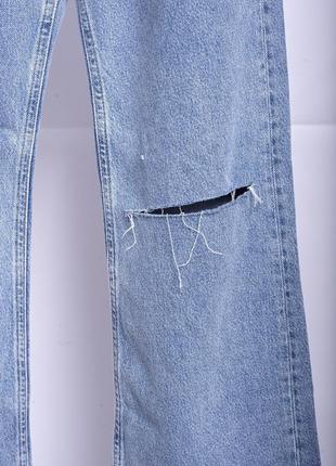 Нові вільні широкі джинси zara блакитні джинси з розрізами на колінах нові блакитні джинси zara8 фото