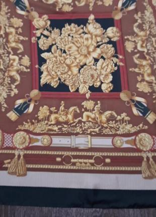 100% шовк вінтажний шовковий хустку хустка від daks london зроблено в італії мисливська тематика