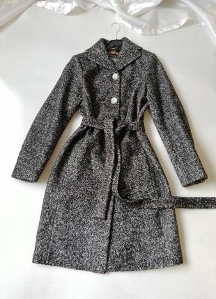 ✅ пальто демі букле з бічними кишенями 80%wool.7%cashmere.13%nylon розмір: 48 ширина плечей: 39 см.2 фото