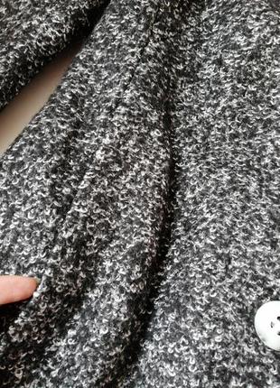 ✅ пальто демі букле з бічними кишенями 80%wool.7%cashmere.13%nylon розмір: 48 ширина плечей: 39 см.7 фото