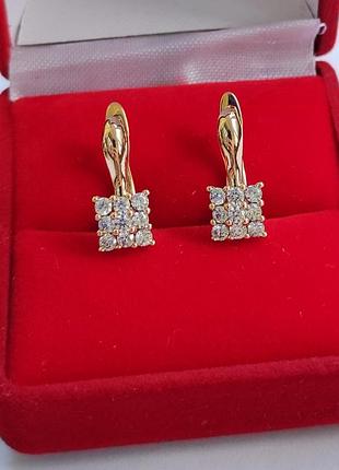 Серьги, медзолото