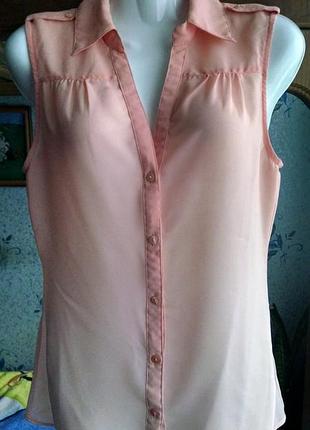 Красива,персикова блузка 44 р