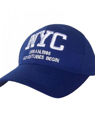 Чоловіча бейсболка sport line синя з вишитим лого nyc. артикул: 45-0016