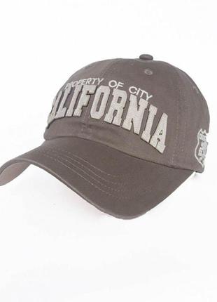 Бейсболка от бренда sport line серая с лого california. артикул: 45-0145