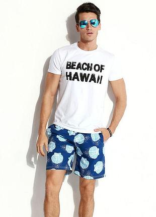 Свободные бермуды qike. цвет: синий