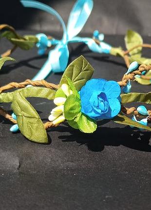 Обруч з квітами вінок віночок з лози