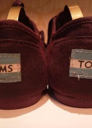 Toms летние бордовые кеды4 фото