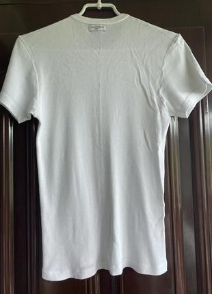 Базовий топ в рубчик Animal-Print dolce&gabbana оригінал, біла футболка в рубчик, брендовий топ люкс, базовая футболка в рубчик, брендовый топ оригинал3 фото