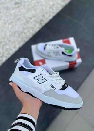 Кросівки чоловічі new balance 550 white black/кроссовки мужские нью бэлэнс 550