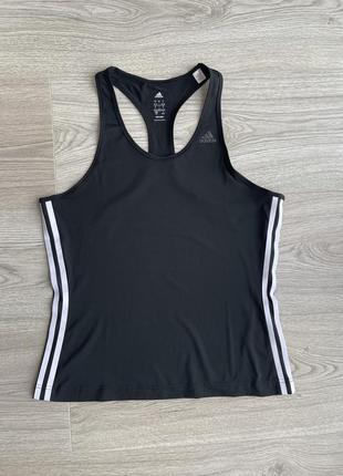 Чорна спортивна майка adidas climalite розмір л