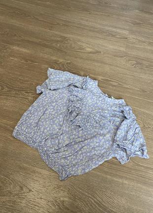 Блуза pull&bear у квітковий принт