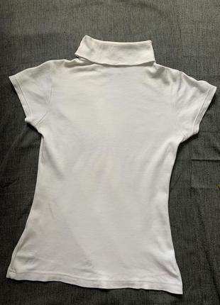 Біла футболка з горлом madonna3 фото