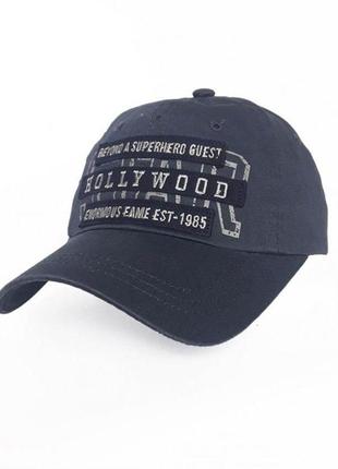 Кепка sport line из хлопка синяя с логотипом hollywood