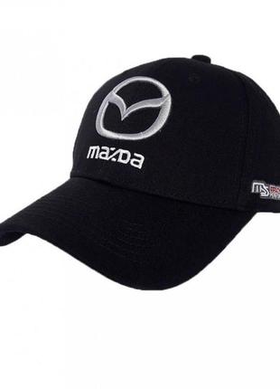 Чоловіча кепка sport line із бавовни чорна з лого mazda. артикул: 45-0129