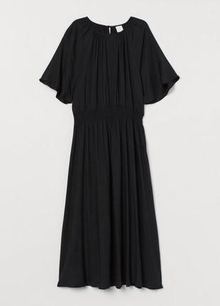 Чорна сукня із віскози з коротким рукавом від h&m2 фото