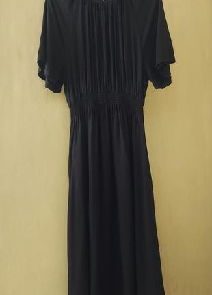 Чорна сукня із віскози з коротким рукавом від h&m3 фото