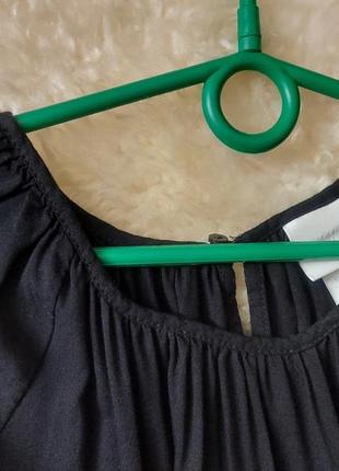 Чорна сукня із віскози з коротким рукавом від h&m5 фото