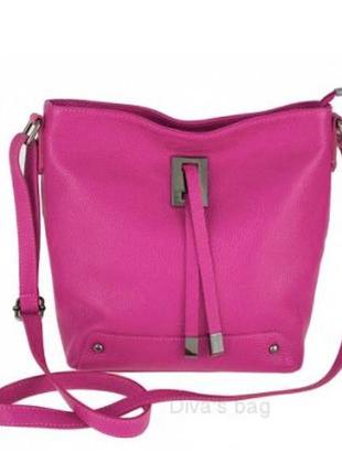 Итальянская кожаная сумочка розовая нара divas bag2 фото