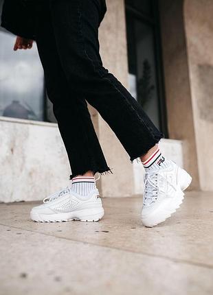 Кросівки жіночі fila evo sock white / жіночі кросівки філа2 фото