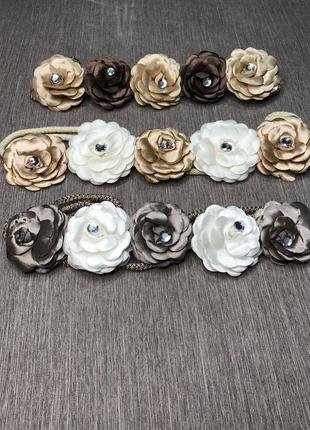 Підхват для штор атласні квіти. декоративні підхвати для штор у вигляді квітів 1шт