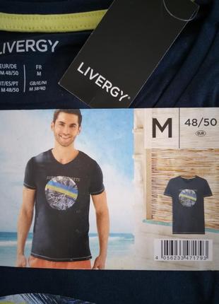 Футболка мужская синяя livergy